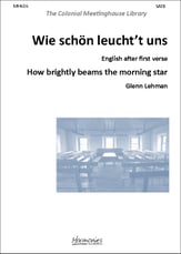 Wie schon leucht't uns SATB choral sheet music cover